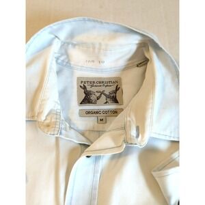 Peter Christian Gentlemens Outfitters Shirt Men M Organic Cotton Blue Chambray
